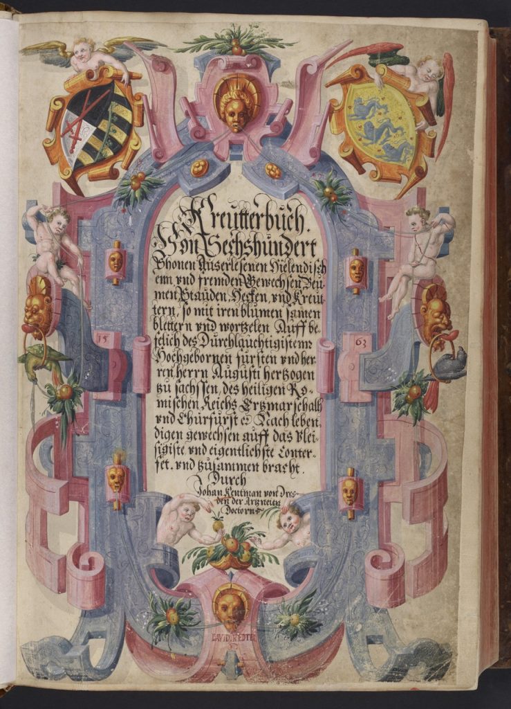 Titelblatt Johannes Kentmann, Kreutterbuch, Torgau 1563